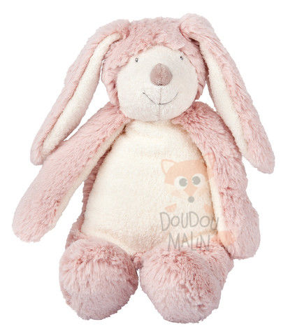  bande à basile baby comforter pink white rabbit 